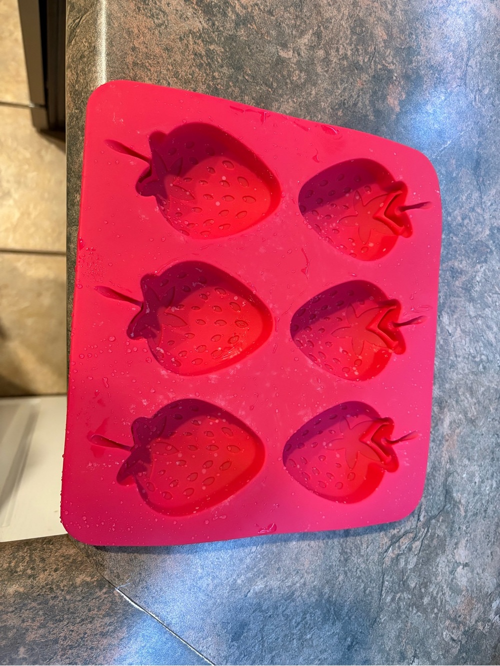 Strawberry popsicles silicone molds